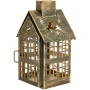 Metalowy lampion domek z choinką 20 cm ART-POL A182366