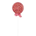 Lizak dekoracyjny 25,5 cm biało-czerwony ART-POL A181206