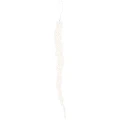 Perłowa zawieszka choinkowa sopel z białych koralików 31x3x3cm