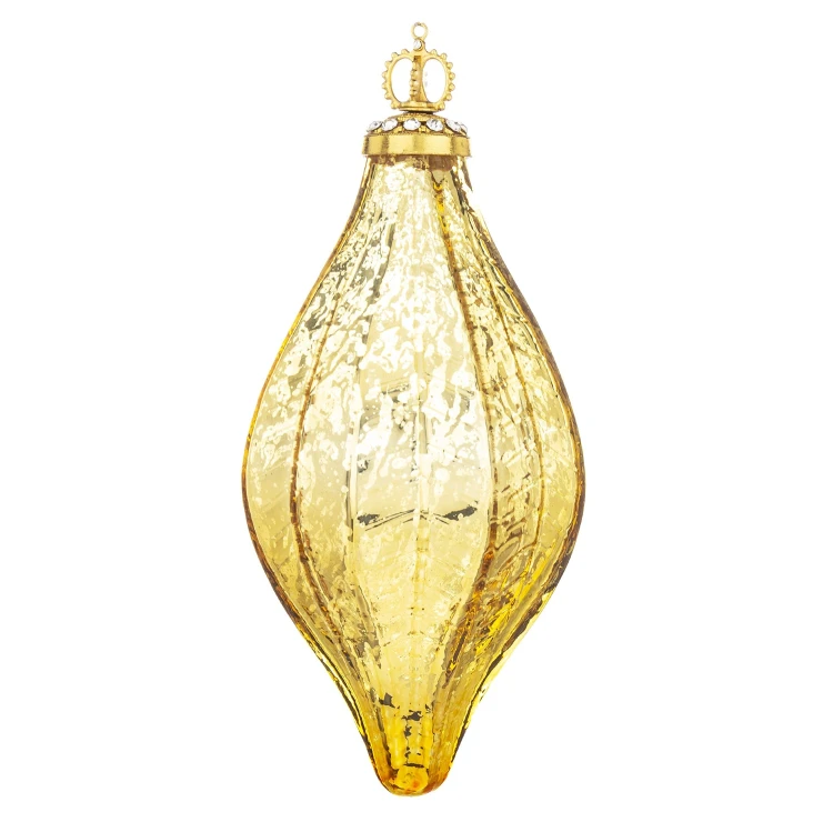 Bombka szklana sopel złoty 17 cm 6 sztuk ART-POL A171773KPL