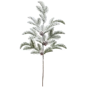 Świąteczna gałązka prószona z szyszkami 68 cm ART-POL A132433