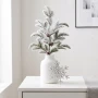 Świąteczna gałązka prószona z szyszkami 68 cm ART-POL A132433