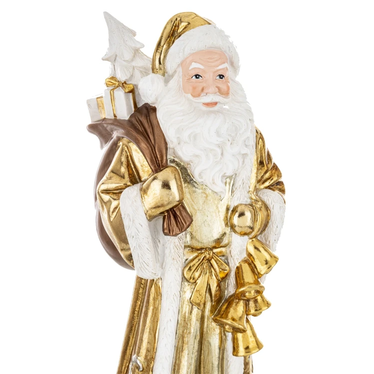 Mikołaj figurka świąteczna 35 cm złoto-biała ART-POL A165326