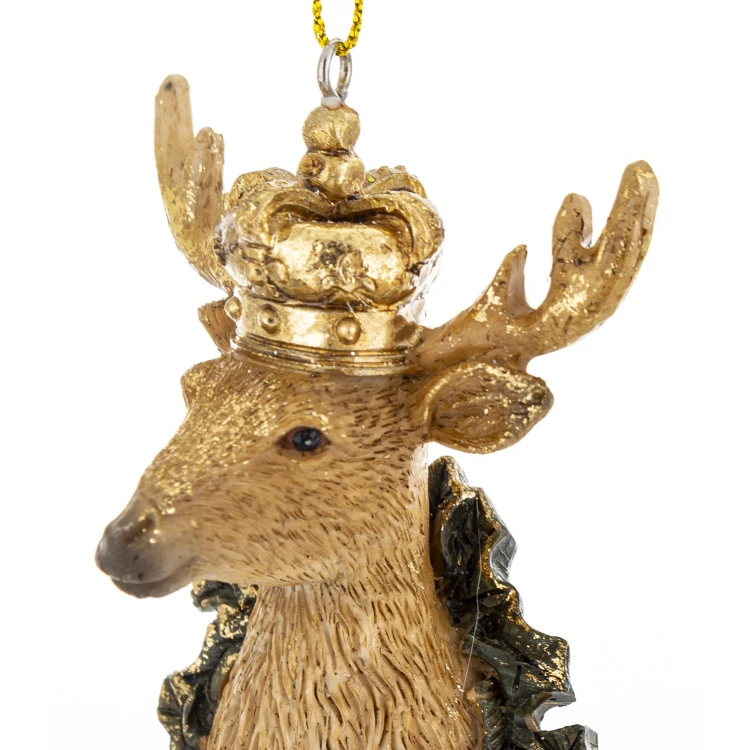 Zawieszka świąteczna królewski jeleń 9 cm ART-POL A173174