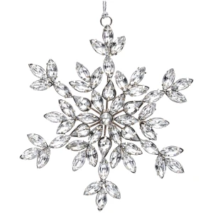 Zawieszka świąteczna płatek śniegu 13 cm srebrna ART-POL A125219