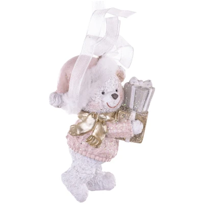 Zawieszka choinkowa Miś z prezentami 8 cm ART-POL A146699
