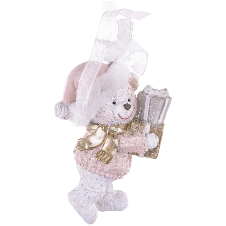 Zawieszka choinkowa Miś z prezentami 8 cm ART-POL A146699