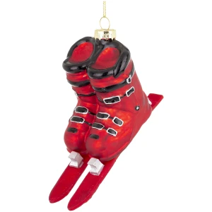 Bombka szklana świąteczna buty narciarskie z nartami 13 cm ART-POL A179986