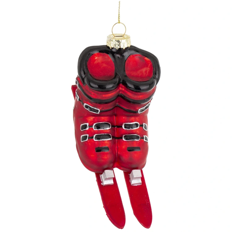 Bombka szklana świąteczna buty narciarskie z nartami 13 cm ART-POL A179986