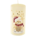 Świeca Miś Teddy kremowa walec 14 cm 84 h ART-POL A142883