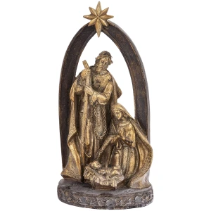 Szopka bożonarodzeniowa złota 35 cm Święta Rodzina ART-POL A170156