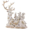 Figurka świąteczna renifer ze zwierzętami 31,5 cm biała ART-POL A163163