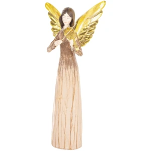 Figurka Anioła ze skrzypcami 34 cm różowo-złota ART-POL A185120