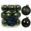 Zielone szklane bombki choinkowe 18 szt. 4 cm mix KAEMINGK 010462