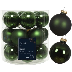 Zielone szklane bombki choinkowe 18 szt. 4 cm mix KAEMINGK 010462