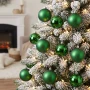 Nietłukące zielone bombki choinkowe 8 cm 6 szt. mix KAEMINGK 023205