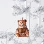 Szklana bombka Miś w sweterku 11,1 cm brązowa KAEMINGK 123856-1