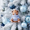 Szklana bombka Miś w niebieskim sweterku 11,1 cm KAEMINGK 123856-2