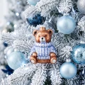Szklana bombka Miś w niebieskim sweterku 11,1 cm KAEMINGK 123856-2