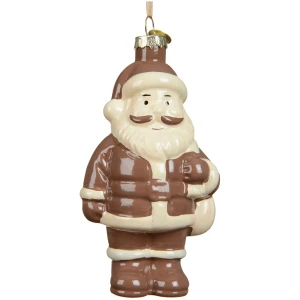 Szklany Mikołaj czekoladowy zawieszka choinkowa 11,9 cm KAEMINGK 123866-1
