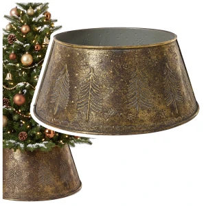 Metalowa osłona pod choinkę brąz antyczny 70 cm KAEMINGK 685428
