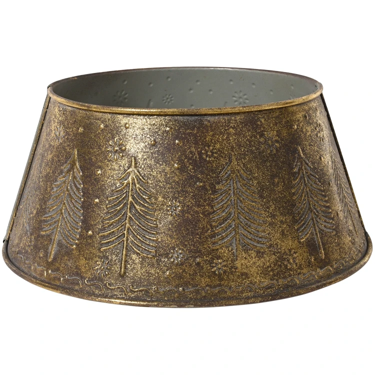 Metalowa osłona pod choinkę brąz antyczny 70 cm KAEMINGK 685428