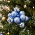 Bombki na druciku 2 cm niebieskie szklane KAEMINGK 715145-1