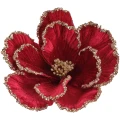Kwiat magnolii na klipsie 23 cm bordowy KAEMINGK 629463-2