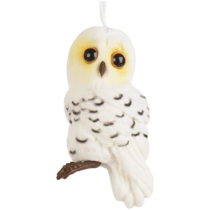 Zawieszka sowa welurowa 9 cm biała KAEMINGK 512753-4