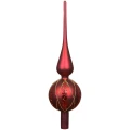 Szklany szpic choinkowy 31 cm bordowy złote romby KAEMINGK 170248-1