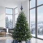 Szpic choinkowy 31 cm granatowy mat gwiazdki KAEMINGK 170258-1