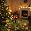 Szpic szklany 31 cm bordowy złote romby KAEMINGK 170261-3