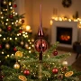 Szpic szklany 31 cm bordowy złote romby KAEMINGK 170261-3