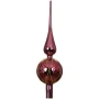 Szklany czubek choinkowy 31 cm brokatowy bordowy KAEMINGK 170263-3