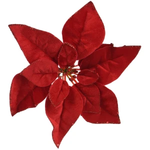 Gwiazda betlejemska na klipsie 28 cm czerwona KAEMINGK 724365-2