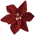 Gwiazda betlejemska na klipsie 28 cm bordowa welurowa KAEMINGK 724365-1