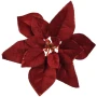 Gwiazda betlejemska na klipsie 28 cm bordowa welurowa KAEMINGK 724365-1