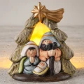 Szopka bożonarodzeniowa 11,5 cm LED Święta Rodzina SID3423