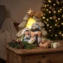 Szopka bożonarodzeniowa 11,5 cm LED Święta Rodzina SID3423
