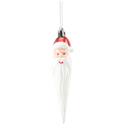 Zawieszka choinkowa - Mikołaj sopel 12 cm BIK7410