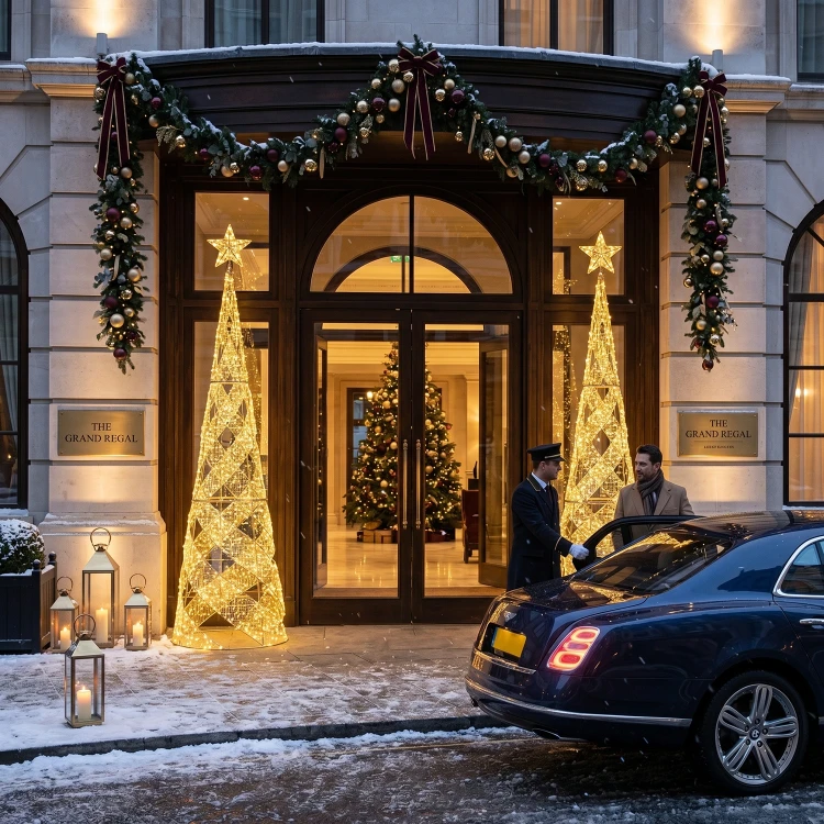 Choinka świetlna LED 234cm 1800 diod IP44 złota efekt flash KAEMINGK 493921
