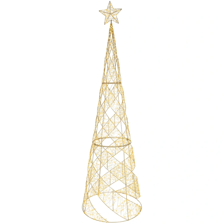 Choinka świetlna LED 234cm 1800 diod IP44 złota efekt flash KAEMINGK 493921