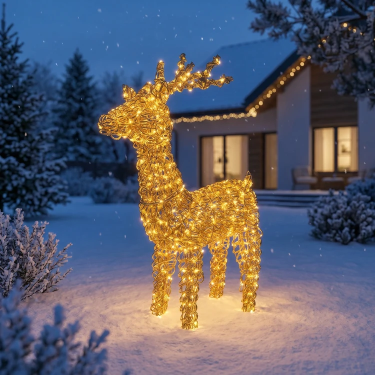 Renifer świetlny 800LED 104cm złoty klasyczny ciepły IP44 KAEMINGK 493972
