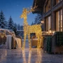 Duży renifer LED 200cm złoty 2350 diod klasyczny ciepły IP44 KAEMINGK 493973
