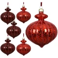 Bombki z koralikami 8 cm czerwono-bordowe 6 szt. KAEMINGK 026927KPL