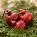 Bombki z koralikami 8 cm czerwono-bordowe 6 szt. KAEMINGK 026927KPL
