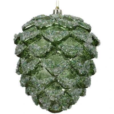 Bombka choinkowa szyszka 14 cm zielona KAEMINGK 028537-1