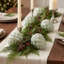 Zawieszka szyszka 14 cm jasnozielona z koralikami KAEMINGK 028537-2