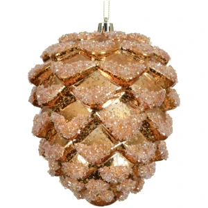 Zawieszka szyszka 14 cm jasnobrązowa KAEMINGK 028538-2