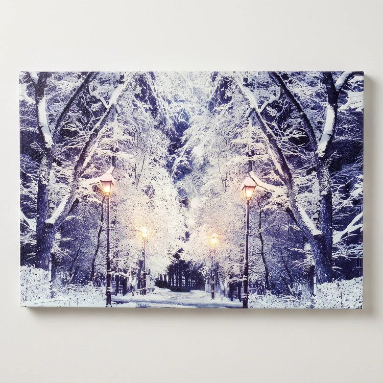 Obraz LED 58x38 cm zimowy park 6 LED KAEMINGK 485486-1